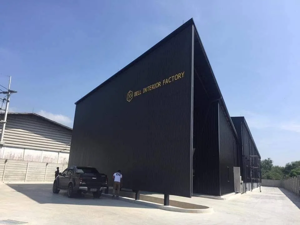 Bell Interior Factory black metal-sheet exterior